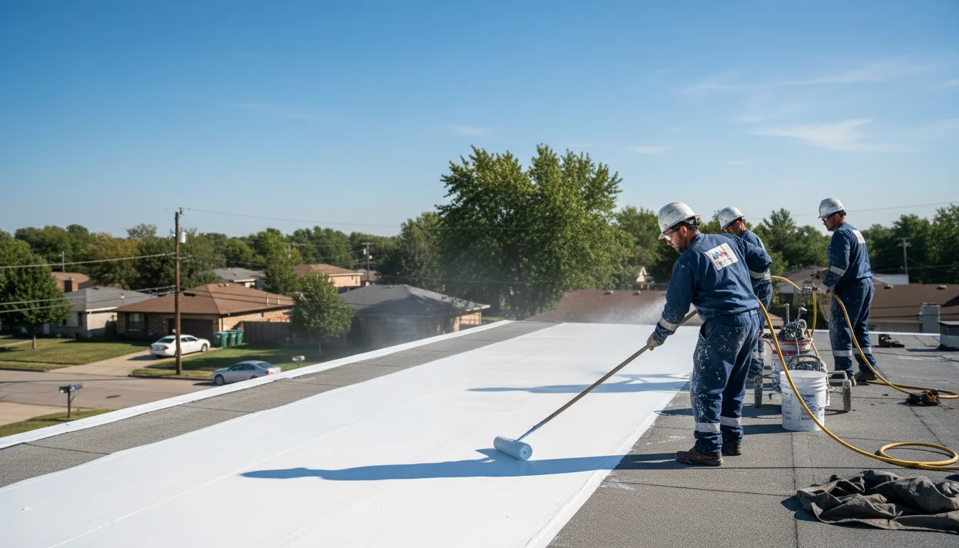 Commercial roof coating in Fox Lake, WI near me